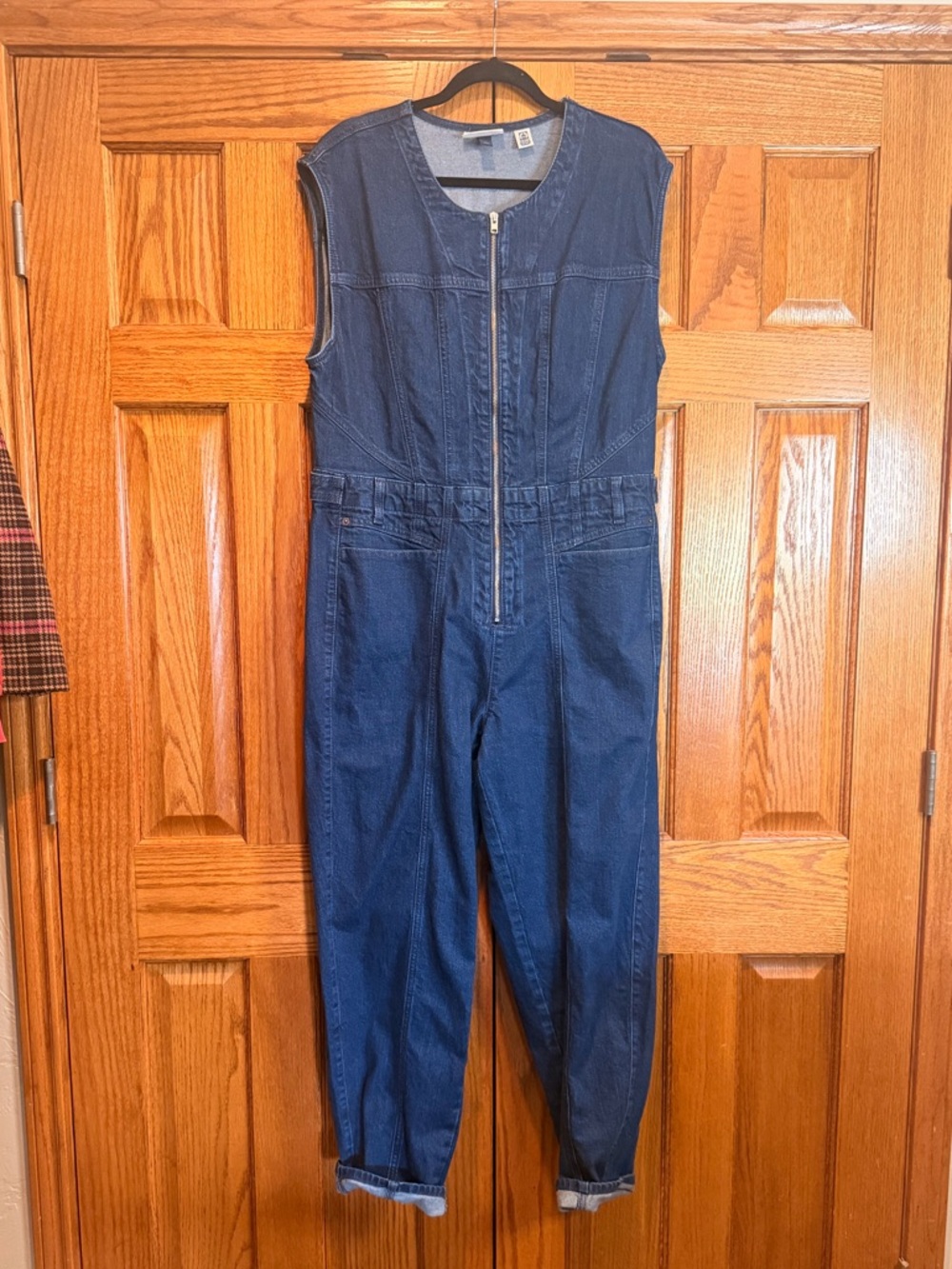 Universal Thread Blue Denim Sleeveless Jumpsuit